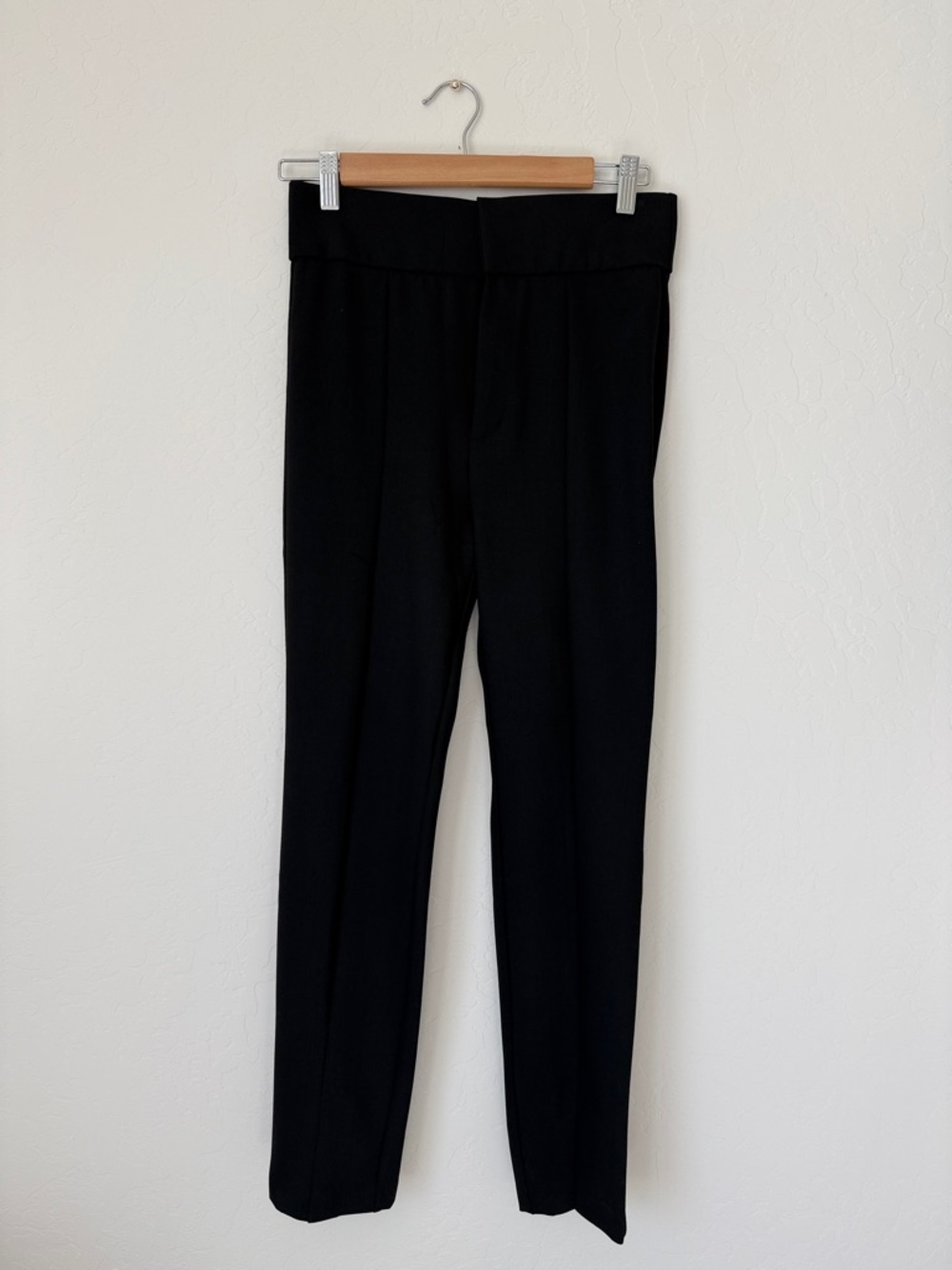 Zara Elastic Split Hem Black Dress Pants
